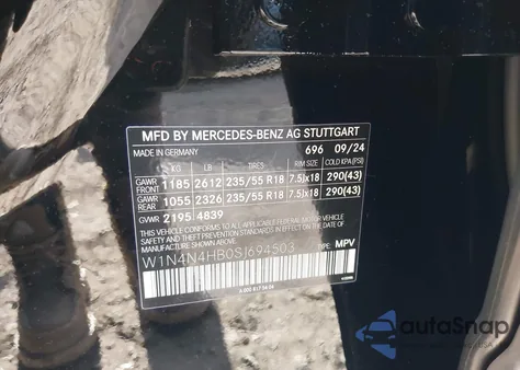 2025 Mercedes-Benz Gla 250 4Matic z USA, uszkodzony, nr VIN W1N4N4HB0SJ694503